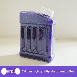Colored jelly beads about 150000 gel beads crystal marble water absorbing bullet gel ball energy blaster supplement children's toys soft water bullet bubble gel shooter outdoor game supplies for vase filling:_Purple_Large bottle [about 150000 pieces]