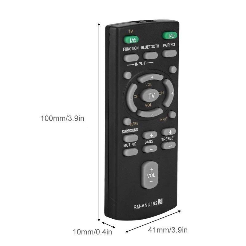 Remote Control, Black ABS Sound Bar Remote Control Replacement for