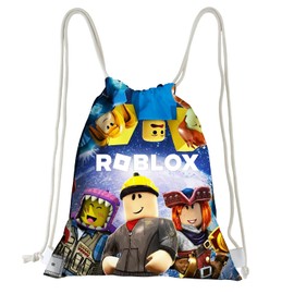 MAJEQZGY Game Gym Bag with Drawstring Large Sports Backpack String Bag Drawstring for Women Men Travel Beach School Bag for Children, Boys, Girls, Space World