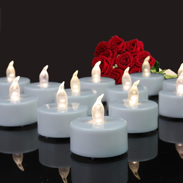 Tappovaly Battery Operated LED Tea Lights:24 Pack Flameless Votive Candles