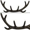 Dekowunder Deer Antlers Wall Hook Coat Rack Cast Iron Antique