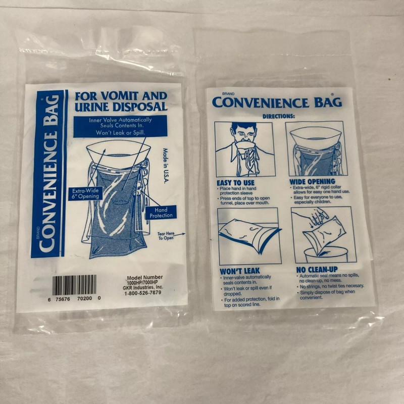 GKR Industries Convenience Emesis Bag Model GKR # 1000/7000 White,