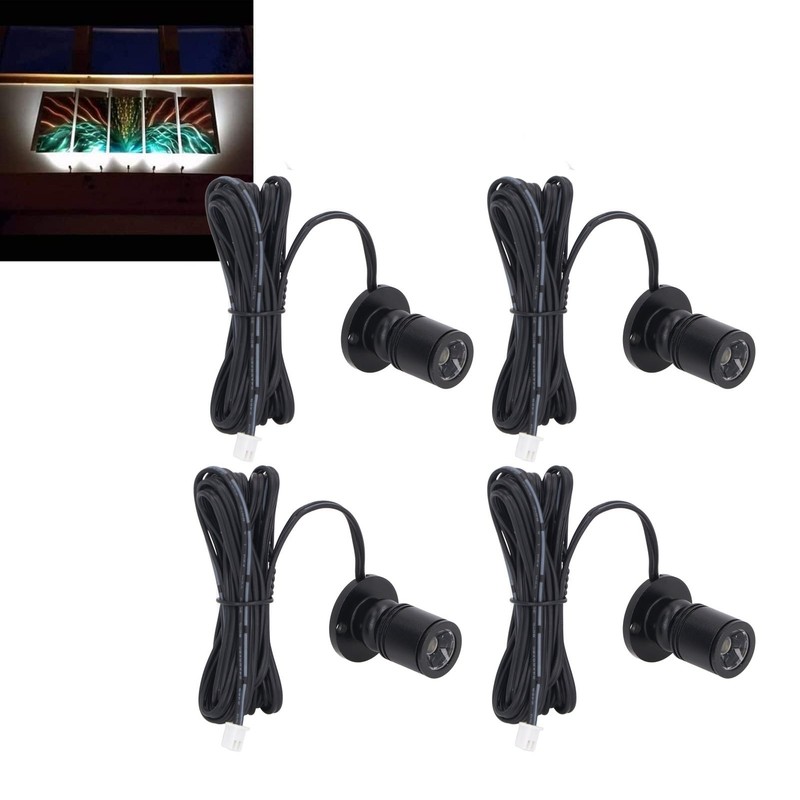 4pcs LED Display Spot Lights 5V Dimmable USB Mini Spotlight