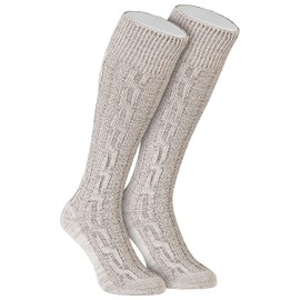 Gloria Wears Traditional Socks, Beige - 42