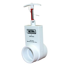 Valterra 2201X PVC Unibody Gate Valve, Silver, 2" Slip w/Gate Keeper