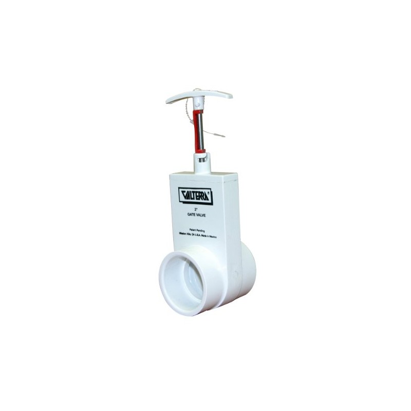 Valterra 2201X PVC Unibody Gate Valve, Silver, 2" Slip w/Gate