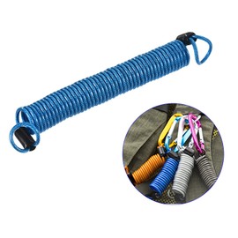 M METERXITY Disc Lock Security Steel Cable - Plastic Coated Spring Reminder Wire Anti-Theft Rope, Apply to Outdoors Protection (2.5mmx2.5m, Blue)