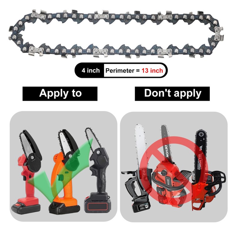 [5 Pack] 4 Inch Mini Chainsaw Chain Replacement Saw Chain