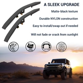 BluMak3D Trail Sight Deletes for Ford Bronco (2021-2024), Raptor (2021-2024) - Enhances Visibility, Easy Install, Made in USA, 2 PCS (Black)