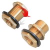 Hourleey Solid Brass Bulkhead Fitting, 1/2" Female 3/4" Male GHT