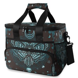MNSRUU Cooler Bag Butterfly Skull Mysticism Cooler Bag Insulated Lunch Totes Picnic Bag Leakproof Beach Cooler Lunch Box Container