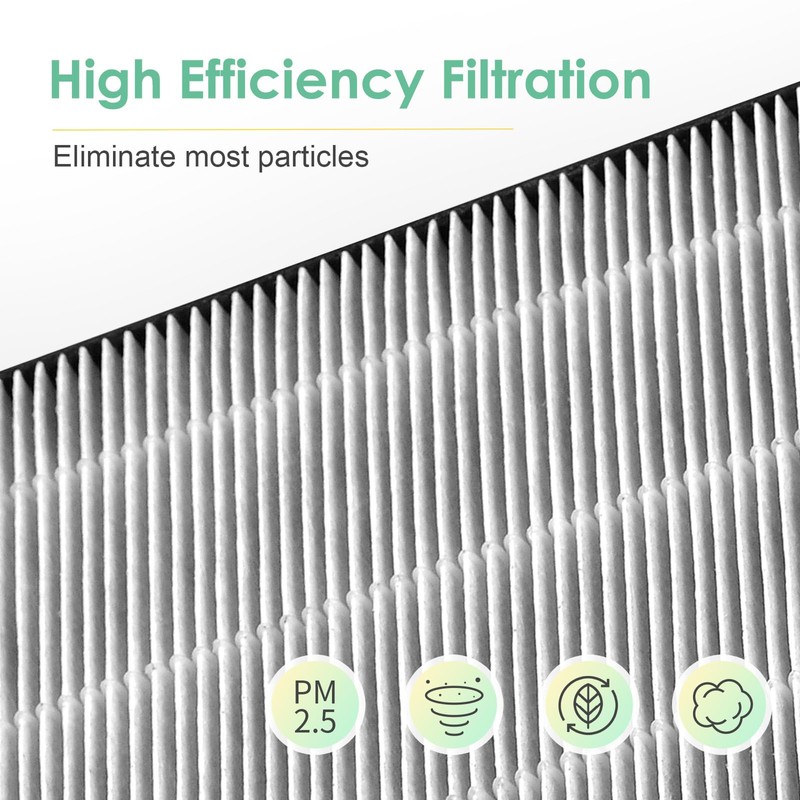 HSIAMEN Filter Compatible with Sharp KC-850U & KC-C100U Air Purifier,