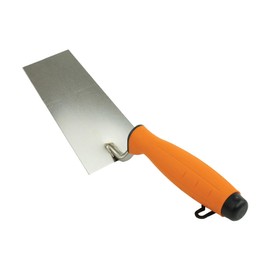 Toolty Stainless Steel Bucket Trowel - 130mm - Rubber Handle - for Scooping and Scraping: Mortar, Cement, Plaster - Masonry, Brickwork DIY - TLTY-1199T