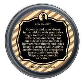 Dubs Was Here "Firm" Stache Cream, 1ounce screw top Tin - Competition style Moustache Wax Original Lavender scent