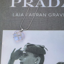 IDesign Best Friend Necklace Diamond Castle Opal Heart Necklace For Women Friendship Necklaces,Birthday Gift, Mother'S Day Necklace｛2 Pcs Opal Stone necklace