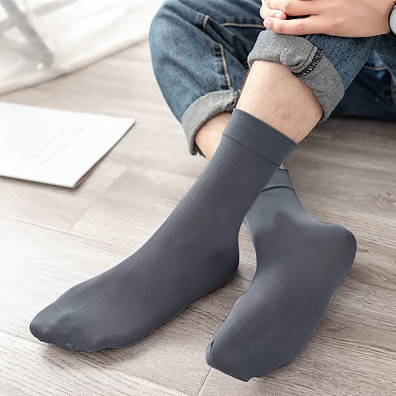 FQZMQBQ Business Socks, Men's, Summer, Thin, Socks, Black, Stylish, Ankle