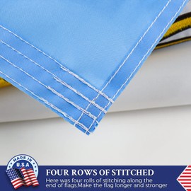 AGUIFLGS Canada Flag 3x5 Outdoor Made In USA Canadian Flags Embroidered, Heavy Duty 210D Nylon,Sewn Stripes, Stronger Brass Grommets,4 Stitched Hemming,Perfect for Outside