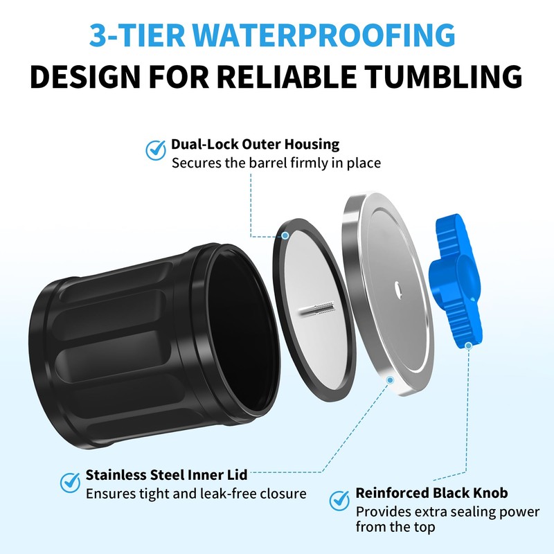 KomeStone Replacement Rubber Barrel for K4 Rock Tumbler – 3.5