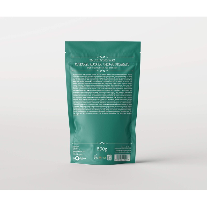 Emulsifier Wax (Cetearyl Alcohol/PEG-20 Stearate) 500 g