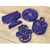 Premium Quality Set of 4 Cookie Cutters Mold Hamsa, Magen
