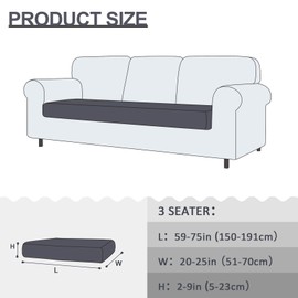 Taococo Sofa Seat Cushion Cover, Stretch Cushion Cover, 1-Piece Protective Cover, Furniture Protection