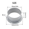 Rrina Dryer Vent Wall Plate 4Inch Metal Air Duct Connector