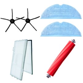 Consumable Set Compatible with S7 MaxV Plus / S7 MaxV / S7+ / S7 Accessories Mop Cloth Main Brush Air Filter Side Brush (Black)