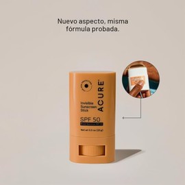 Acure Barra Protector Solar Invisible Fps Vitamina Todo Tipo Piel Libre Crueldad