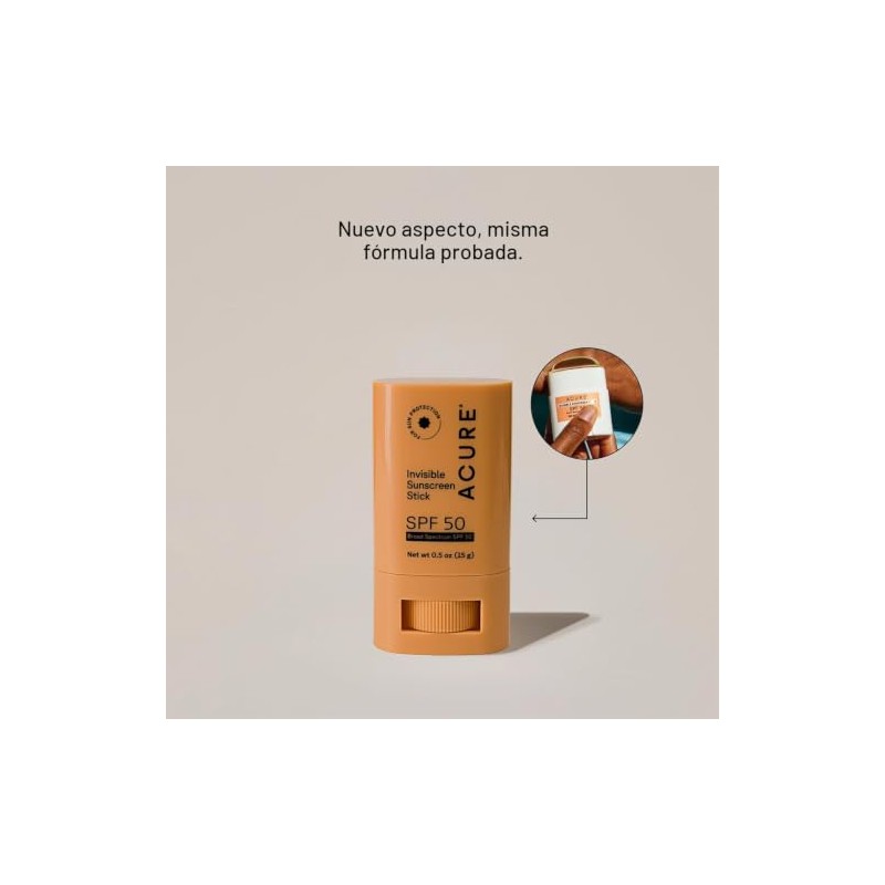 Acure Barra Protector Solar Invisible Fps Vitamina Todo Tipo Piel