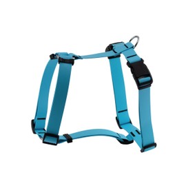 LENNIE BIOTHANE Waterproof Adjustable H Harness Dog Harness Lead Harness Medium Cyan/Turquoise