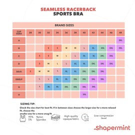 SHAPERMINT Sports Bras for Women - Workout Bras for Women, Plus Size Sports Bra, Workout Tops for Women High Support