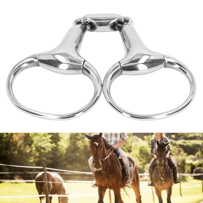 Horse Gag Ring Snaffle Bite Stainless Steel 125mm Loose Oval