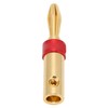 Preffair 4pcs Speaker Banana Plugs 24K Gold Plated Dual Screws