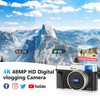 4K Digital Camera, Photography Autofocus 48MP YouTube Vlogging Camera, 16X
