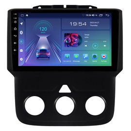 ASURE 9 inch Android Car Stereo Radio Upgrade for Dodge Ram 1500 2500 3500 Pickup 2013-2018 Cars w/Manual AC,4Core 2+64GB Car GPS Navigation Unit,1280x800 Wireless Carplay Android Auto Dash Screen