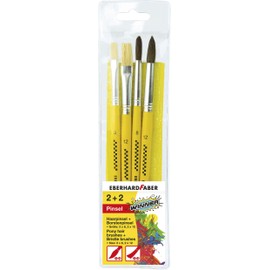 Eberhard Faber 579924 Bristles and Hair Brush, Set of 4