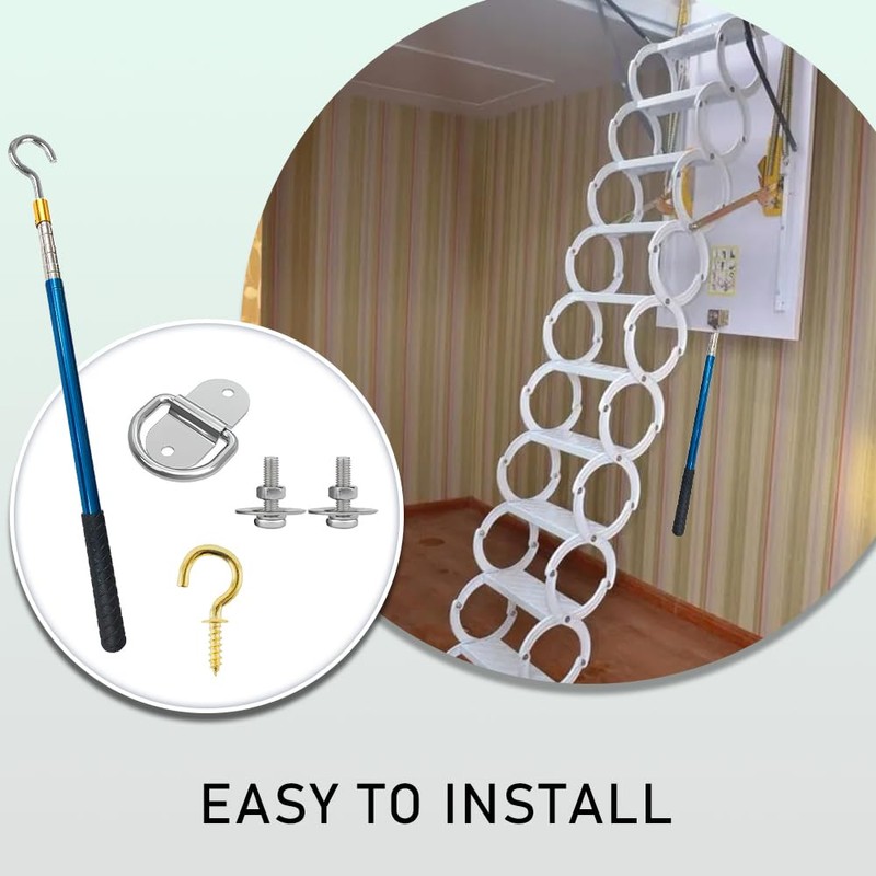 Attic Ladder Pull Down System, Ladder Attic Stairs Door Pull