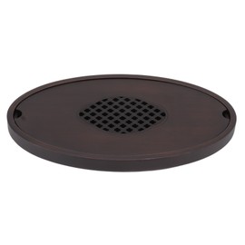 Bamboo Tea Table Tray Walnut Color Simple Elegant Chinese Style Water Storage Tea Tray with Handle L