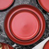 Stone Lain Albie Stoneware Dish Set, 4 Salad Plates, Red