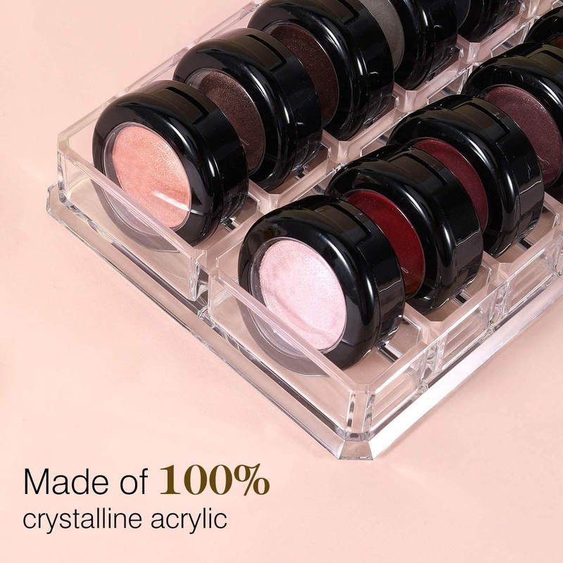 Luxspire Luxspire Acrylic Eyeshadow Organizer, Makeup Drawer Organizer 16 Space