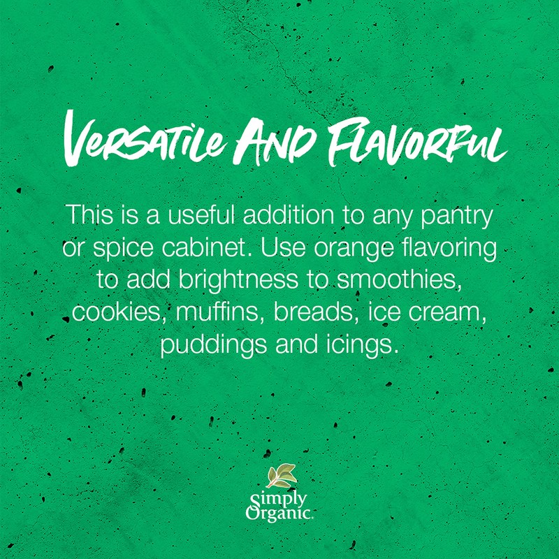 Simply Organic Orange Flavor, 2 Ounce Glass Jar, Tart Citrus