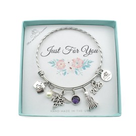 Nurse Practitioner 2025 Graduation Women's Bangle Bracelet in Stainless Steel | Gift for Nurse Practitioner | Perfect Graduation Gift | NP Gift | Nursing School Graduate