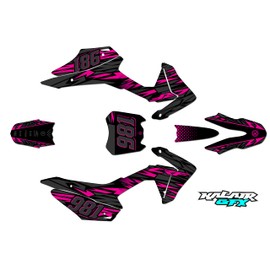 Graphics kit for Honda CRF110 (2013-2018) Twitch Series Magenta 21 Mil-Dirt pit bike motorcycle stickers,dirtbike racing decal automotive motocross accessories no plastics
