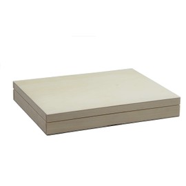 IMPWOOD Wooden Beech Box - Untreated Storage Box (Inner Larger A4) | Perfect Wooden Box for Valuables and Documents