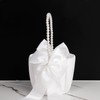 Flower Girl Baskets for Weddings, White Flower Basket with Pearl