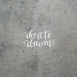 Dare to Dream (White) (Set of 2) Premium Waterproof Vinyl Decal Stickers for Laptop Phone Accessory Helmet Car Window Mug Tuber Cup Door Wall Decoration - ANGsticc27964WH