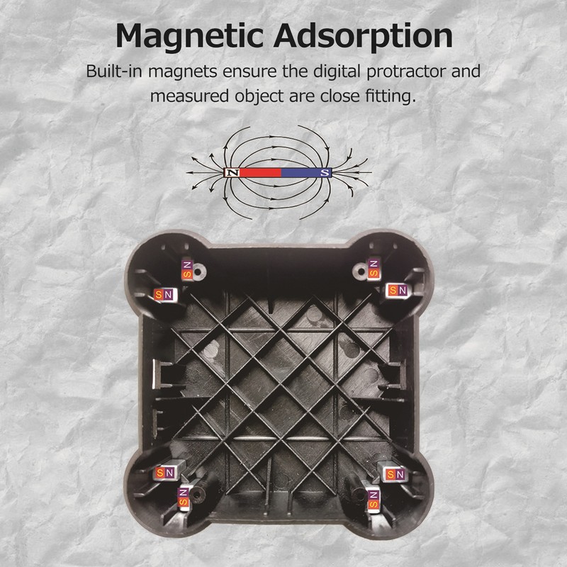 Dual Axis Digital Protractor Inclinometer Magnetic 0.02° Accuracy Angle Finder