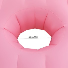 SHONFYVS Inflatable Mattress BBL Bed Mattress PVC Inflatable Bed Camping Traveling Blow Up Mattres Surgery Recovery Bed Inflatable Couch with Hole & Electric Air Pump(Pink)