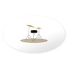 CafePress Snare and Cymbal Sticker Sticker (Oval 50 pk)