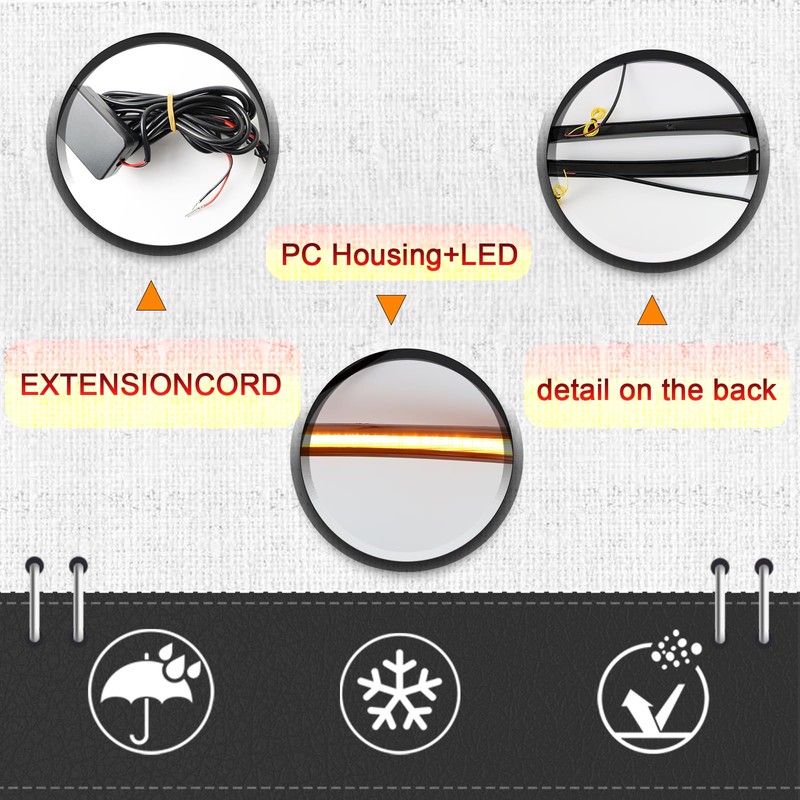 BINQIGOO LED Daytime Running Light Compatible with Toyota 4Runner 2003-2005